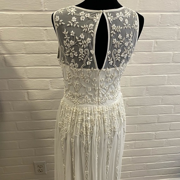 BHLDN Eliza beaded dress ivory 6 - Picture 8 of 9